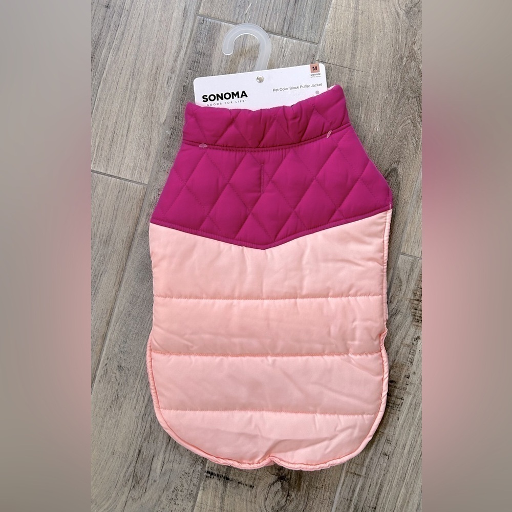 Sonoma Small Color Block Puffer Jacket for Dogs